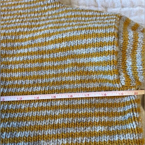 BABAA Jumper No6 In Ochre Striped Wool Sweater Mock Neck Iconic No 6 One Size - Picture 12 of 16